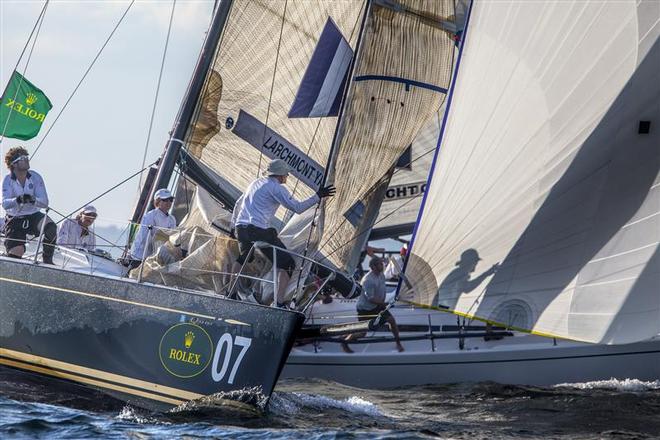 The bowman of Larchmont YC (USA) dropping the jib - New York Yacht Club Invitational Cup presented by Rolex ©  Rolex/Daniel Forster http://www.regattanews.com